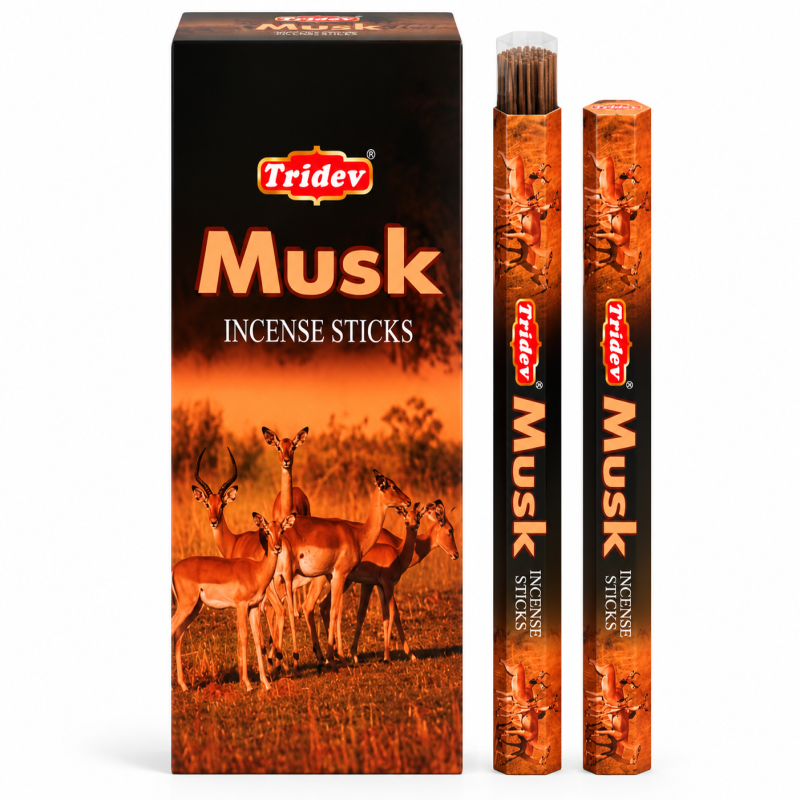 Tridev Incense Stick Musk Hexa Series pk6