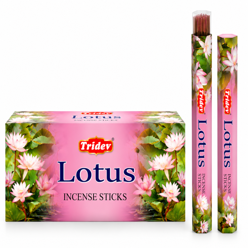 Tridev Incense Stick Lotus Hexa Series pk6