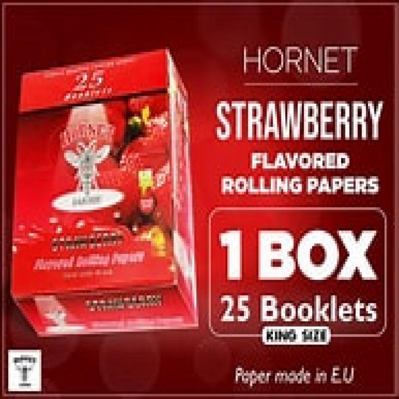 Hornet Strawberry Rolling Paper King Size YX2812-03 - GS0223