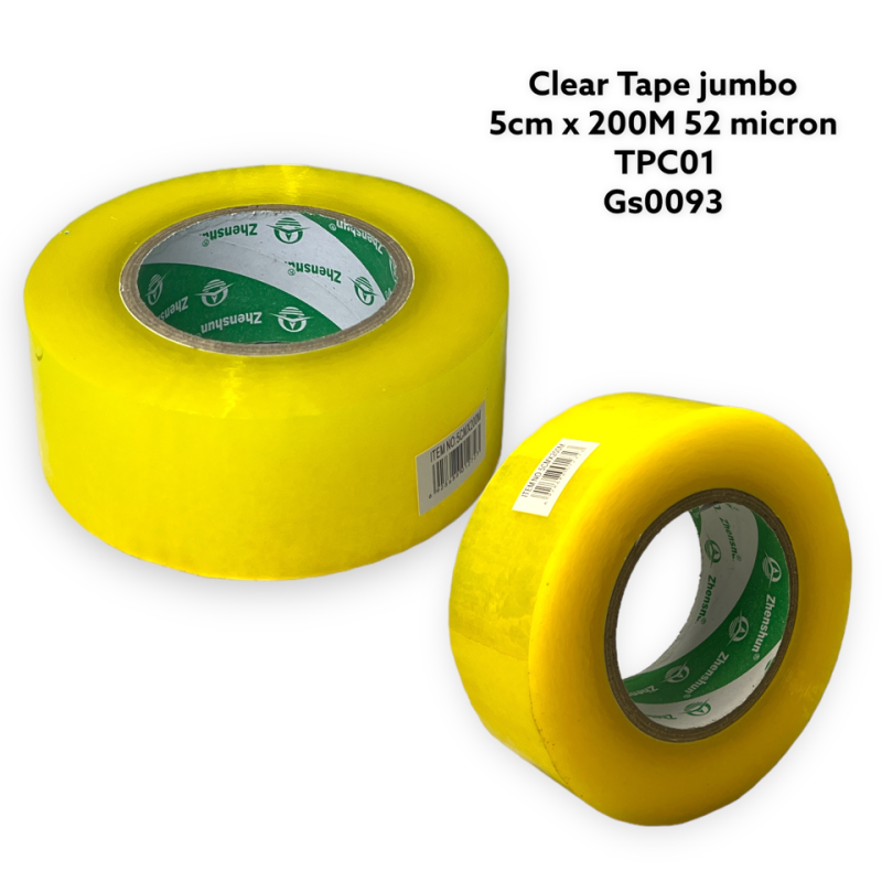 Jumbo Tape 250m TPC01 Clear 50x250 - GS0093