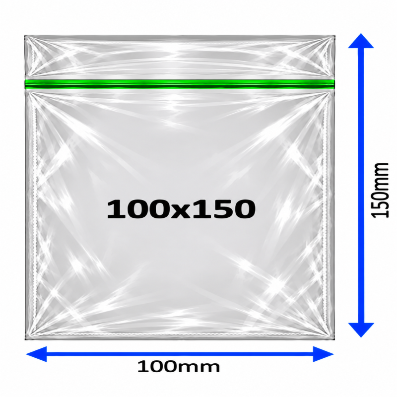 Plain Baggy Zipper 100x150