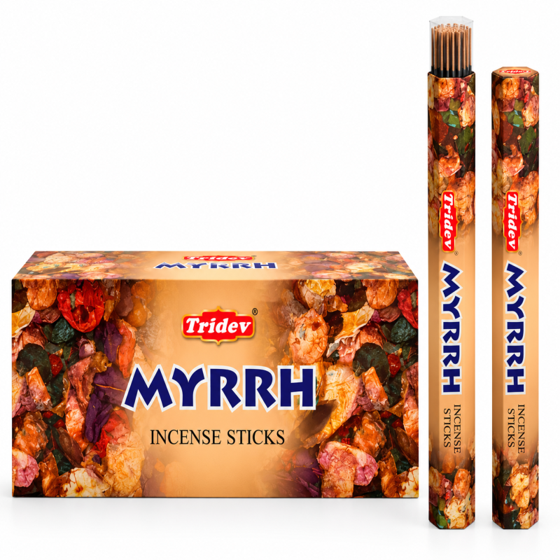 Tridev Incense Stick myrrh Hexa Series pk6