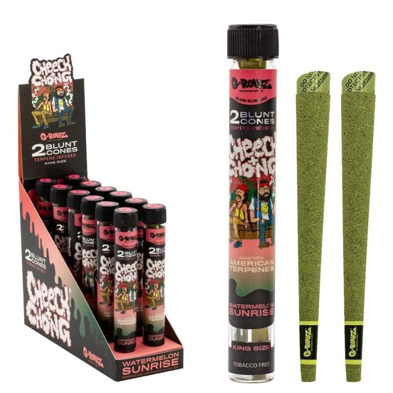 G-Rollz C/Chong Blunt Cones PK12x2- Watermelon Sunrise