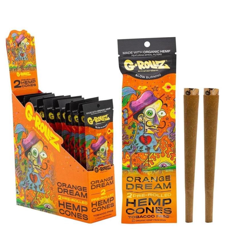G-Rollz Hemp Cones PK12- Orange Deam