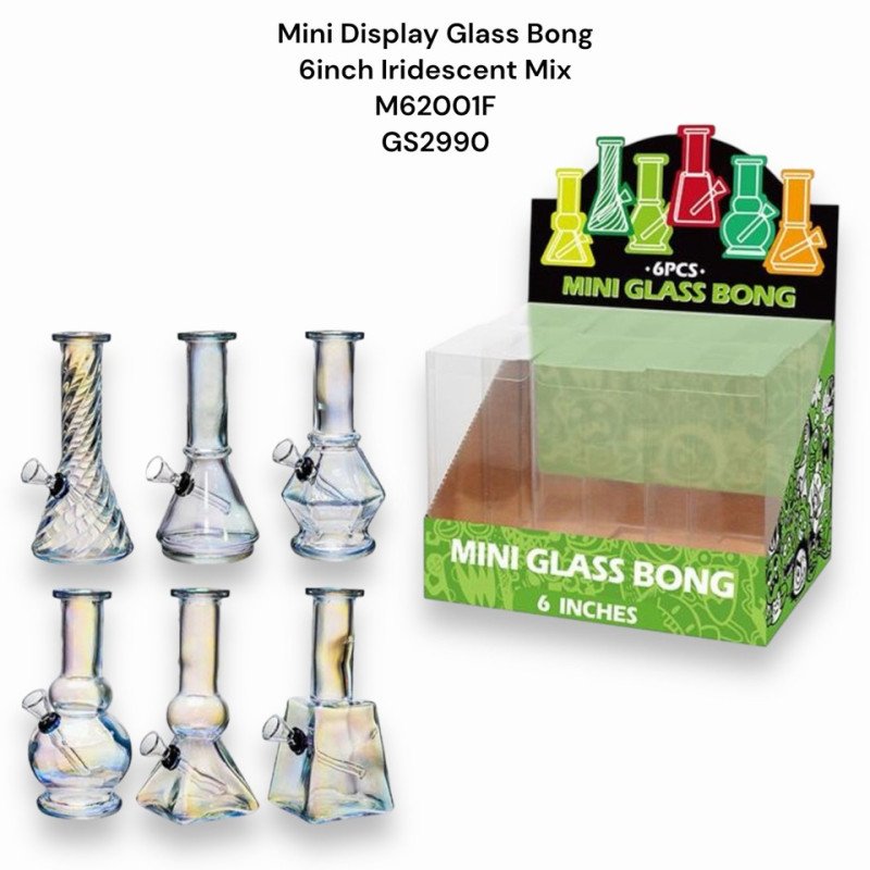 GS2990 - MINI GLASS BONG M62001F