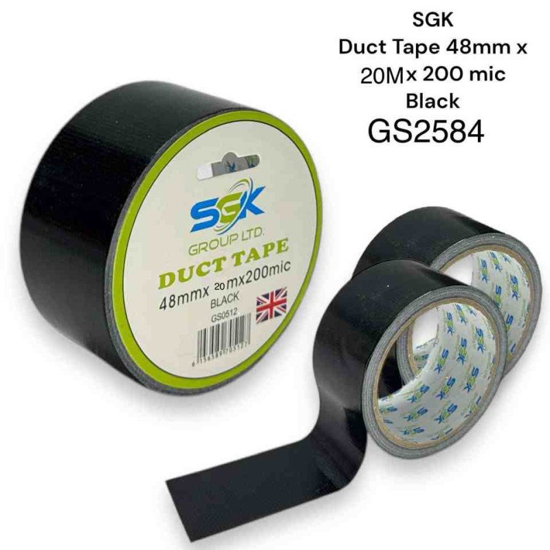 Duct tape 48MM x 20M Black GS2584