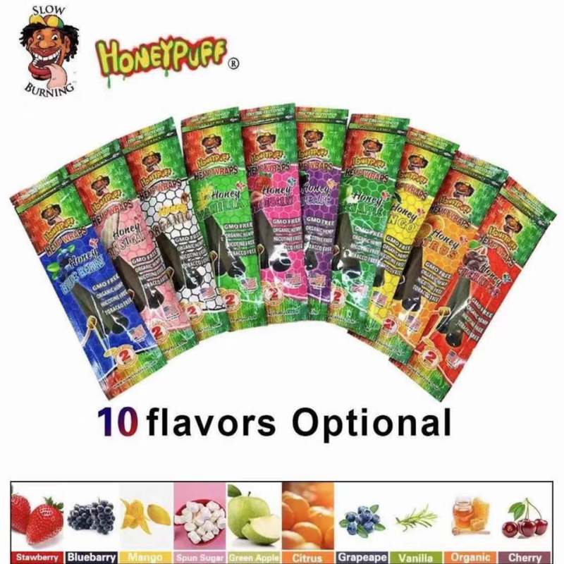 Honeypuff Blunts Wraps 2x NEW Packing Double Blunt Mix Flavour - GS1127
