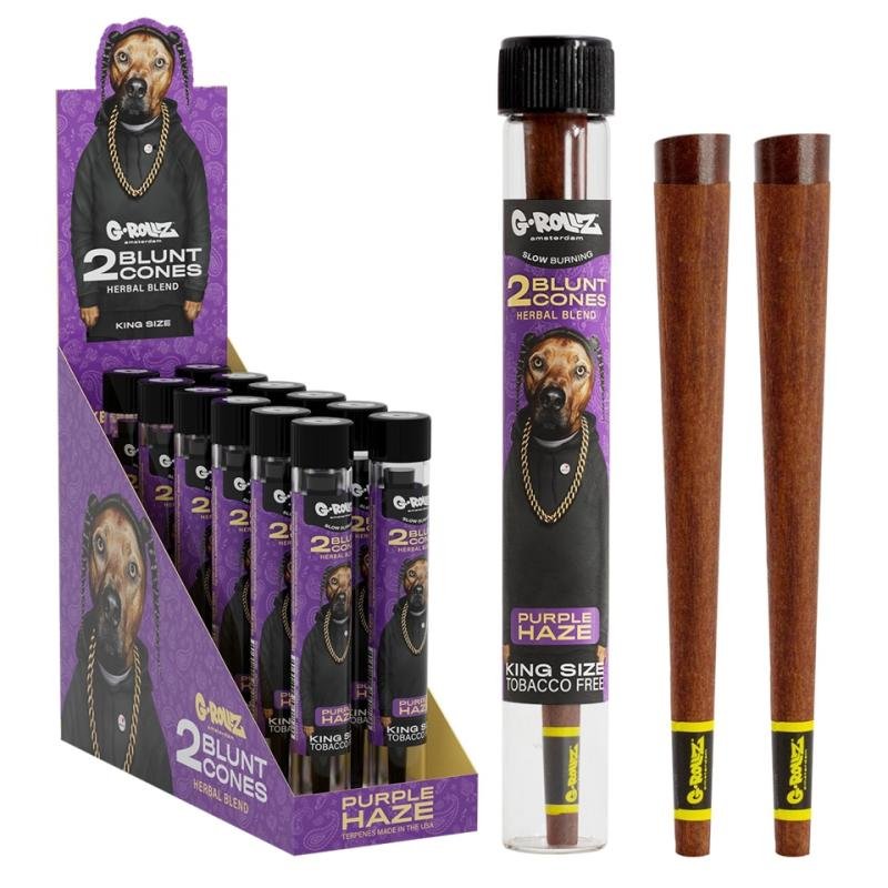 G-Rollz Herbal Blunt Cones PK12x2- Purple Haze