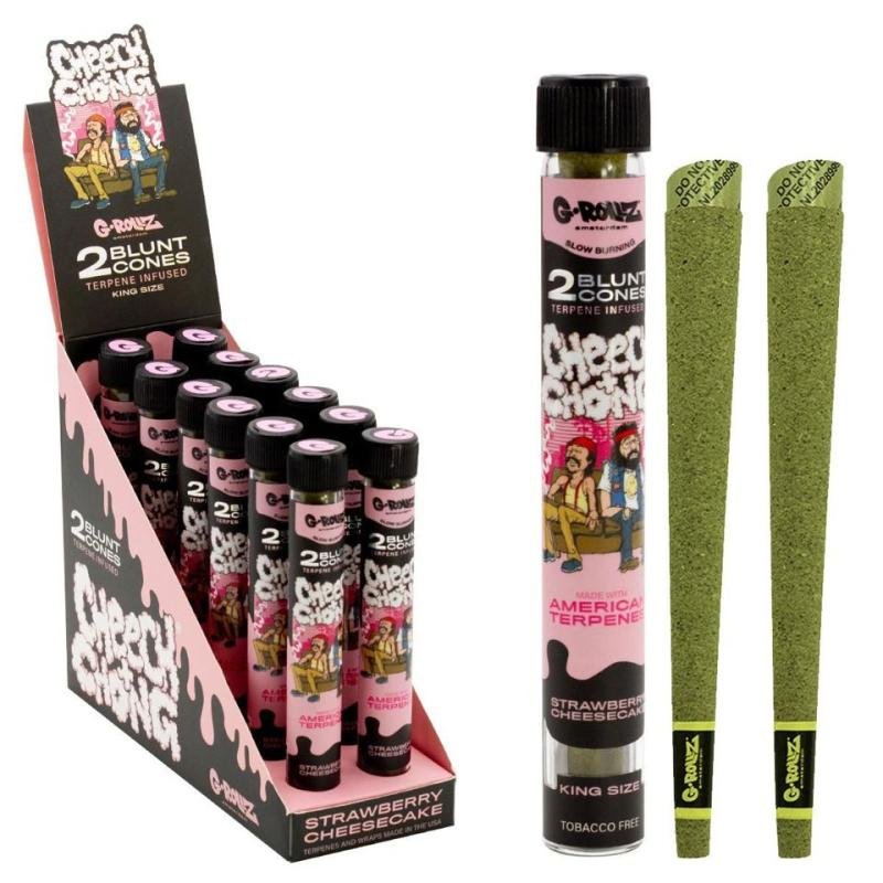 G-Rollz C/Chong Blunt Cones PK12x2- Strawberry Cheesecake